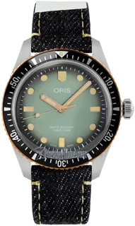 Oris Divers 65 01 733 7707 4337-Set Stainless steel Green