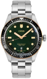 Oris Divers Sixty Five 01 733 7707 4357-07 8 20 18 Bronze and Stainless steel Green