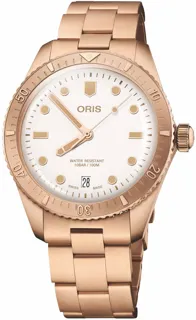 Oris Divers Sixty Five 01 733 7771 3151-07 8 19 15 Bronze White