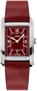 Oris Rectangular 01 561 7783 4068-07 5 19 18 25.5mm Stainless steel Red