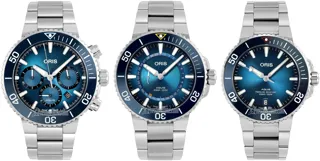 Oris Ocean Trilogy Set Aquis Stainless steel Blue