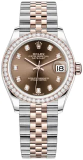 Rolex Datejust 31 278381RBR Rose gold and Stainless steel Brown