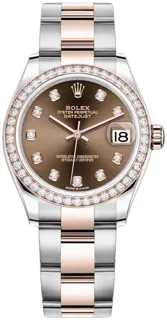 Rolex Datejust 31 278381RBR Rose gold and Stainless steel Brown