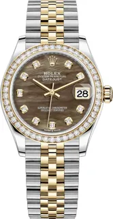 Rolex Datejust 31 278383RBR Yellow gold and Stainless steel Black