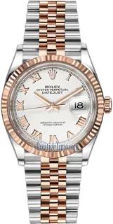 Rolex Datejust 36 126231 Rose gold and Stainless steel White