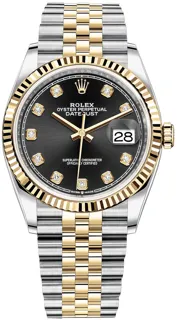 Rolex Datejust 36 126233 36mm Yellow gold and Stainless steel Black