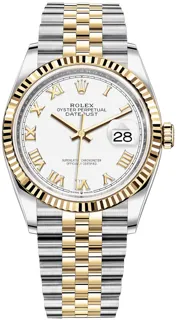 Rolex Datejust 36 126233 36mm Yellow gold and Stainless steel White