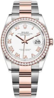 Rolex Datejust 36 126281RBR Rose gold and Stainless steel White