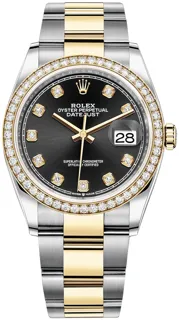 Rolex Datejust 36 126283RBR Yellow gold and Stainless steel Black