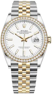 Rolex Datejust 36 126283RBR Yellow gold and Stainless steel White