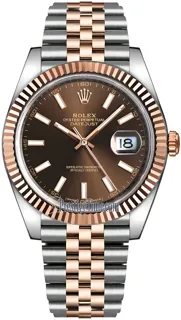 Rolex Datejust 41 126331 Rose gold and Stainless steel Brown