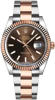 Rolex Datejust 41 126331 Rose gold and Stainless steel Brown