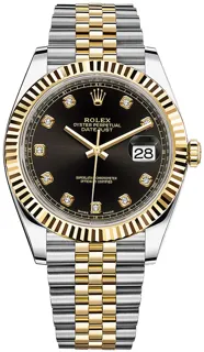 Rolex Datejust 41 126333 Yellow gold and Stainless steel Black