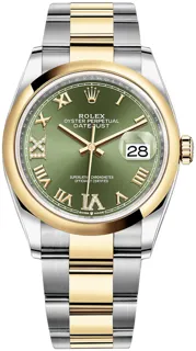 Rolex Datejust 36 126203 Yellow gold and Stainless steel Olive Green