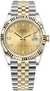 Rolex Datejust 36 126233 Yellow gold and Stainless steel Champagne