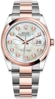 Rolex Datejust 36 126201 Rose gold and Stainless steel White