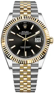 Rolex Datejust 41 126333 Yellow gold and Stainless steel Black