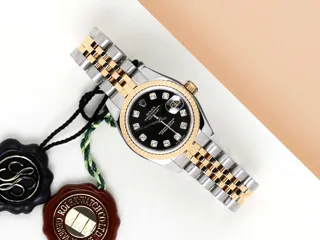 Rolex Lady-Datejust 179173 Yellow gold and Stainless steel Black