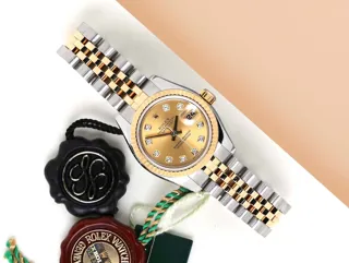 Rolex Lady-Datejust 179173 Yellow gold and Stainless steel Champagne