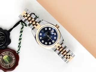 Rolex Lady-Datejust 179173 Yellow gold and Stainless steel Blue