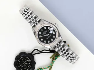 Rolex Lady-Datejust 179174 White gold and Stainless steel Black