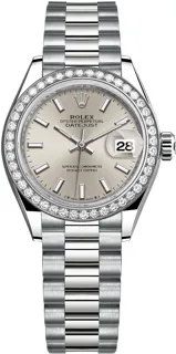 Rolex Lady-Datejust 279139RBR 18k white gold Silver