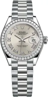 Rolex Lady-Datejust 279139RBR 18k white gold Silver