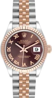 Rolex Lady-Datejust 279171 Rose gold and Stainless steel Brown