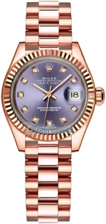 Rolex Lady-Datejust 279175 28mm Everose gold Aubergine$Purple