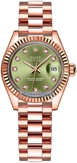 Rolex Lady-Datejust 279175 Everose gold Olive Green