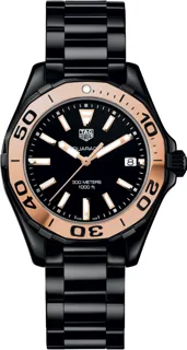 TAG Heuer Aquaracer Lady WAY1355.BH0716 Ceramic and Rose gold and Stainless steel Black