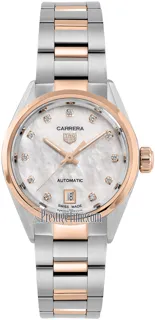 TAG Heuer Carrera WBN2450.BD0569 Yellow gold and Stainless steel White