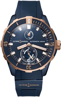 Ulysse Nardin Diver 1185-170-3/BLUE 44mm Rose gold and Titanium Blue