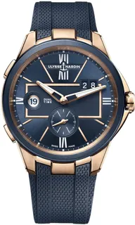 Ulysse Nardin Executive Dual Time 242-20-3/43 42mm Rose gold Blue