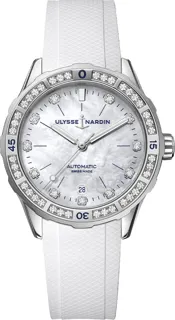 Ulysse Nardin Lady Diver 8163-182B-3/10 Stainless steel White