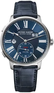 Ulysse Nardin Marine 3343-320-3A/1A Stainless steel Blue