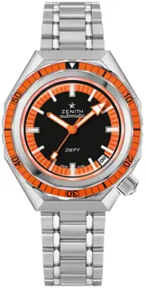 Zenith Defy 03.A3648.670/21.M3648 Stainless steel Black and Orange