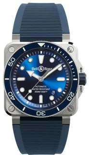 Bell & Ross BR 03 BR03A-D-BLU-ST/SRB 42mm Stainless steel Blue