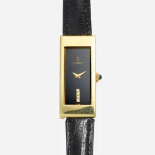 Corum 18k yellow gold Black