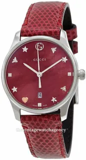 Gucci G-Timeless YA126584 Stainless steel red mother of pearl