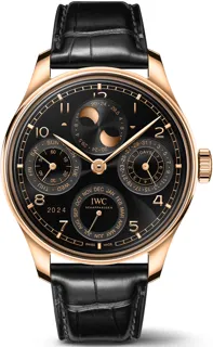 IWC Portuguese IW503702 44.5mm Yellow gold Black