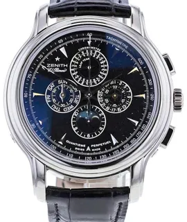 Zenith Academy 6512604003 45mm White gold Black