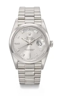 Rolex Day-Date 36 18206 Platinum Silver