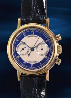 Breguet 3237 36mm 18k yellow gold Blue