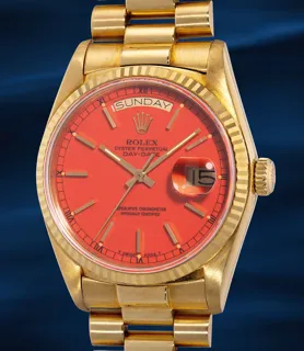 Rolex Day-Date 36 18038 36mm Yellow gold Red