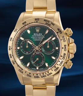 Rolex Daytona 116508 40mm Yellow gold Green