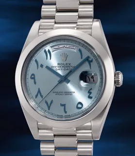 Rolex Day-Date 40 228206 Platinum Blue