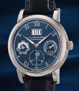 A. Lange & Söhne Langematik 310.028 38.5mm White gold Blue