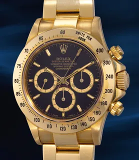 Rolex Daytona 16528 Yellow gold Black