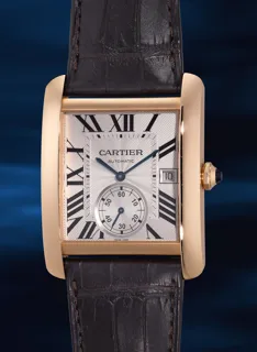 Cartier Tank W5330001 44mm Rose gold Silver